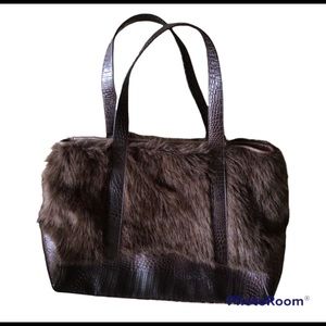 Imoshion Bag with Dark Brown Faux Fur